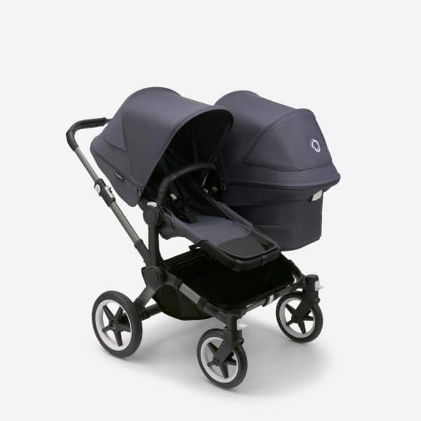 Bugaboo Donkey5 Duo graphit/ sturmblau - Geschwisterwagen