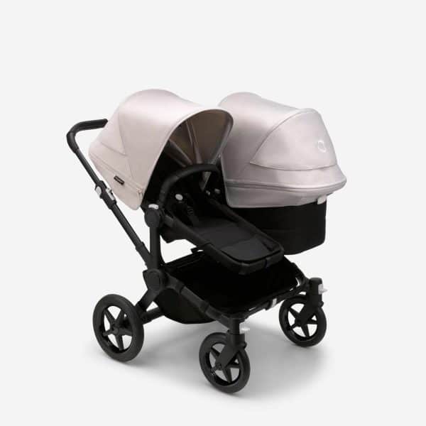 Bugaboo Donkey5 Duo schwarz/ nebelweis - Geschwisterwagen