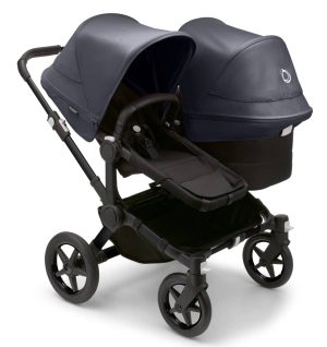 Bugaboo Donkey5 Duo schwarz/sturmblau - Geschwisterwagen