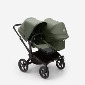 Bugaboo Donkey5 Duo schwarz/waldgrün - Geschwisterwagen