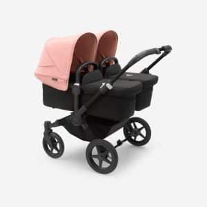 Bugaboo Donkey5 Twin schwarz/ morgenrosa - Zwillingskinderwagen