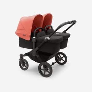 Bugaboo Donkey5 Twin schwarz/ morgenrot - Zwillingskinderwagen