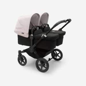 Bugaboo Donkey5 Twin schwarz/ nebelweis - Zwillingskinderwagen