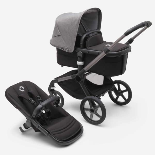 Bugaboo Fox5 Kombikinderwagen graphit/ mitternachtsschwarz grau meliert