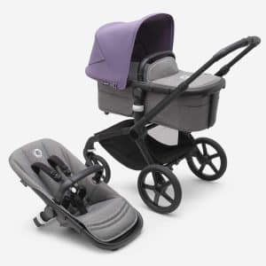 Bugaboo Fox5 Kombikinderwagen schwarz/ grau meliert astro violett