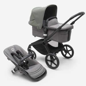 Bugaboo Fox5 Kombikinderwagen schwarz/ grau meliert waldgrün