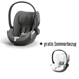 CYBEX Cloud T i-Size Mirage Grey Babyschale + gratis Sommerbezug