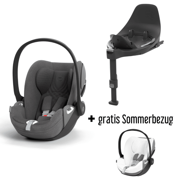 CYBEX Cloud T i-Size Plus Mirage Grey Babyschale inkl. Base T + gratis Sommerbezug