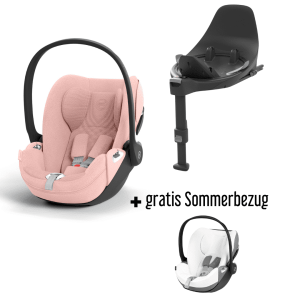 CYBEX Cloud T i-Size Plus Peach Pink Babyschale inkl. Base T + gratis Sommerbezug