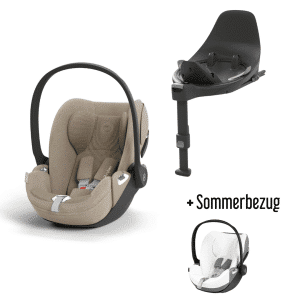 CYBEX Cloud T i-Size Plus beige Babyschale inkl. Base T + Sommerbezug