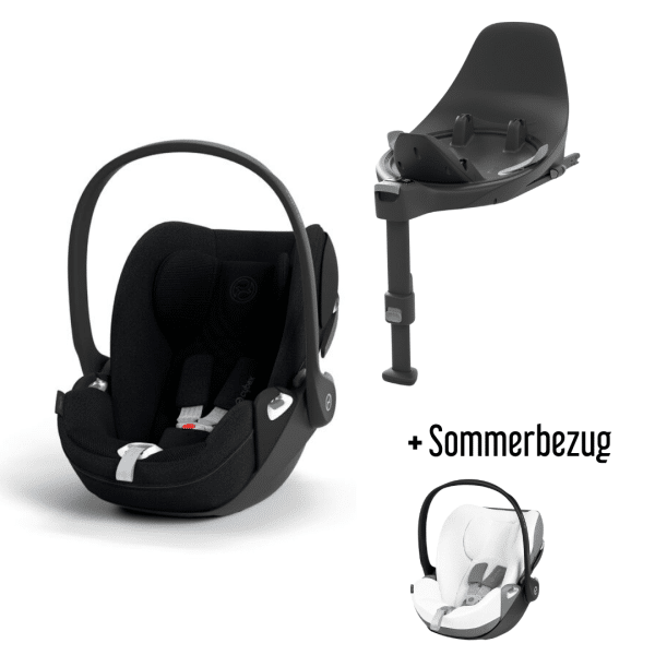 CYBEX Cloud T i-Size Plus black Babyschale inkl. Base T + Sommerbezug