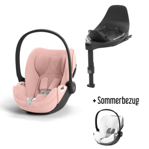 CYBEX Cloud T i-Size Plus light pink Babyschale inkl. Base T + Sommerbezug