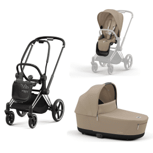 CYBEX PRIAM Kombikinderwagen chrome black Cozy Beige