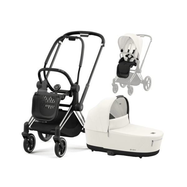 CYBEX PRIAM Kombikinderwagen chrome black off white