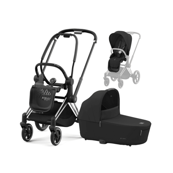 CYBEX PRIAM Kombikinderwagen chrome black sepia black