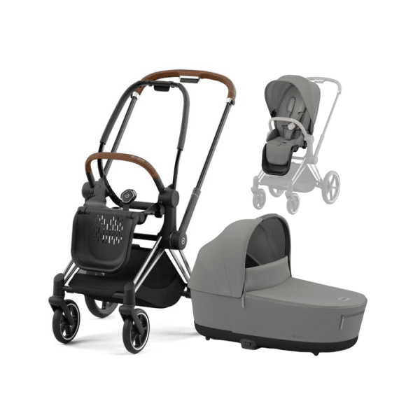 CYBEX PRIAM Kombikinderwagen chrome brown mirage grey