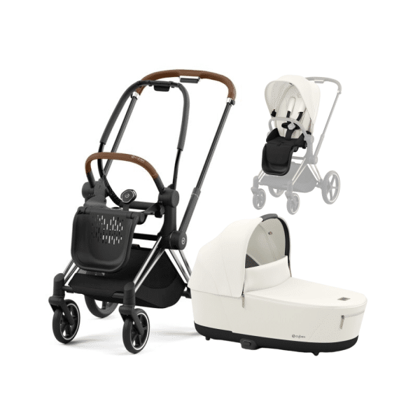 CYBEX PRIAM Kombikinderwagen chrome brown off white