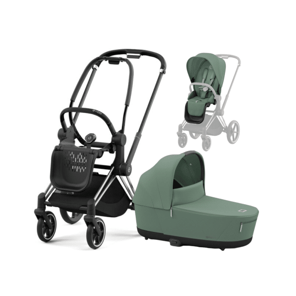 CYBEX PRIAM Kombikinderwagen chrome schwarz leaf green