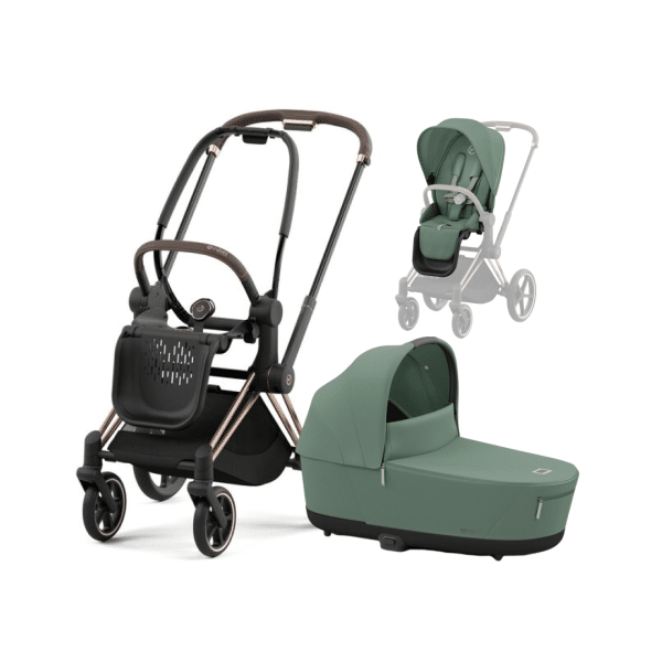 CYBEX PRIAM Kombikinderwagen rosegold leaf green