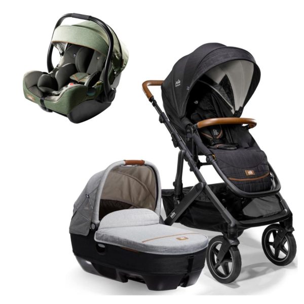 Joie Signature Vinca 3in1 Kinderwagenset inkl. Calmi R129 Carbon + i-Jemini Babyschale Pine