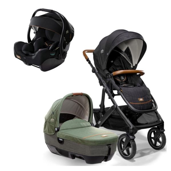 Joie Signature Vinca 3in1 Kinderwagenset inkl. Calmi R129 Pine + i-Jemini Babyschale Eclipse