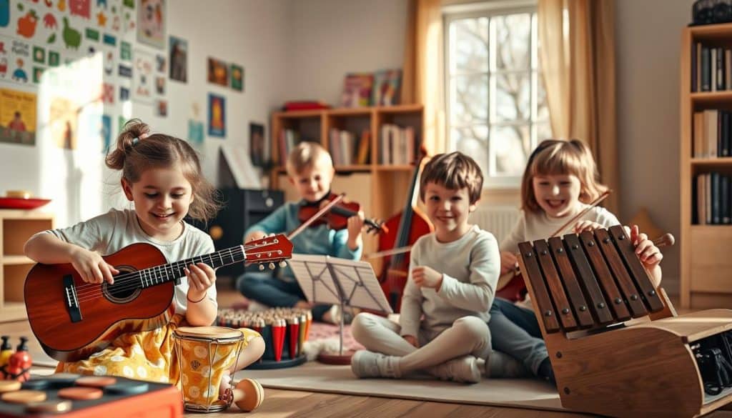 Kinder beim Musikmachen