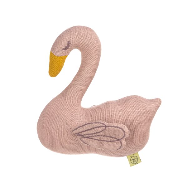 Lässig Kuscheltier mit Rassel & Knisterpapier - Knitted Toy Little Water Swan