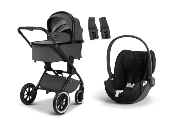 Moon GIO+ Kombikinderwagen Anthrazit Set 3in1 inkl. Cybex Cloud T i-Size black Babyschale