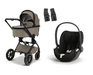 Moon GIO+ Kombikinderwagen Mud Set 3in1 inkl. Cybex Cloud T i-Size black Babyschale