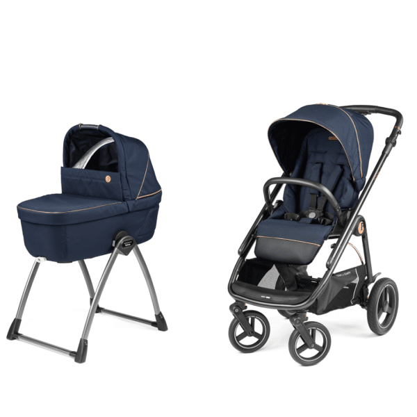 Peg Perego Veloce TC Kombikinderwagen inkl. Culla Belvedere Babywanne - Blue Shine