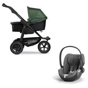 TFK Mono 2 Kombikinderwagen Lufträder Olive und Cybex Cloud T Mirage Grey