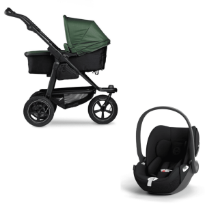 TFK Mono 2 Kombikinderwagen Olive Lufträder und Cybex Cloud T Sepia Black