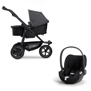 TFK Mono 2 Kombikinderwagen Premium Anthrazit Lufträder und Cybex Cloud T Sepia Black