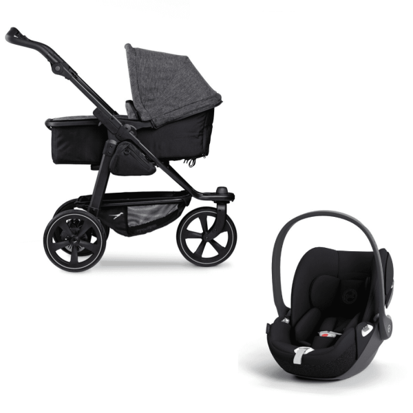 TFK Mono 2 Kombikinderwagen Premium Anthrazit und Cybex Cloud T Sepia Black