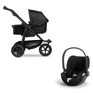 TFK Mono 2 Kombikinderwagen Schwarz und Cybex Cloud T Sepia Black