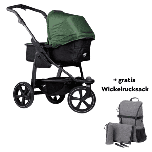 TFK Mono 2 Kombikinderwagen inkl. gratis Wickelrucksack Luftkammerräder - Olive