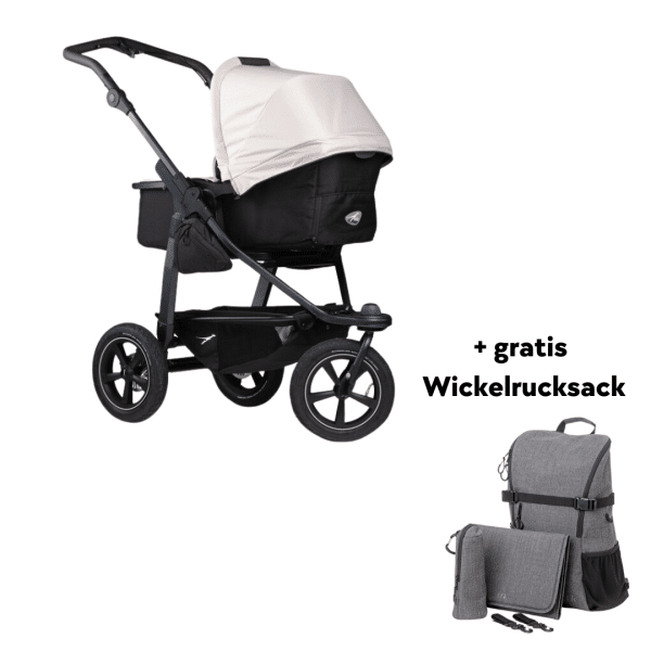 TFK Mono 2 Kombikinderwagen inkl. gratis Wickelrucksack Lufträder - sand