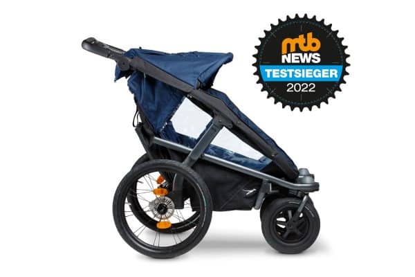 TFK Velo 2 Fahrradanhänger/ Kinderwagen Marine inkl. Deichsel