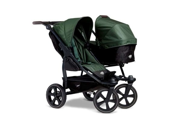 TFK duo 2 Geschwisterwagen Luftkammerräder Olive