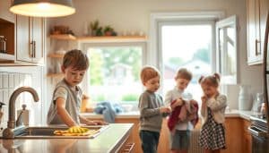 Wie können Kinder im Haushalt helfen und aufräumen?