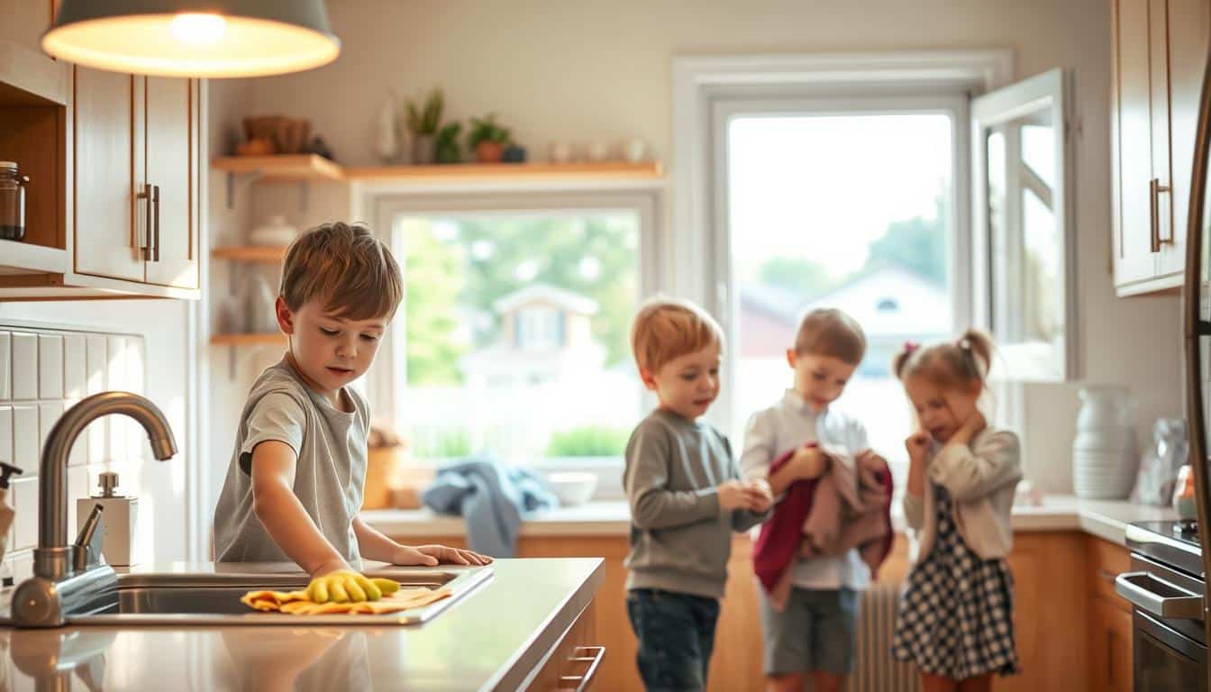 Wie können Kinder im Haushalt helfen und aufräumen?