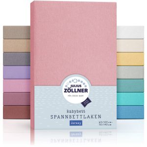 Zöllner Jersey Spannbetttuch Kinderbett 60/120 - 70/140 - blush