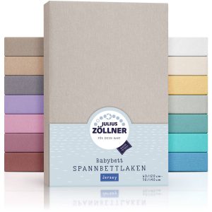 Zöllner Jersey Spannbetttuch Kinderbett 60/120 - 70/140 - taupe