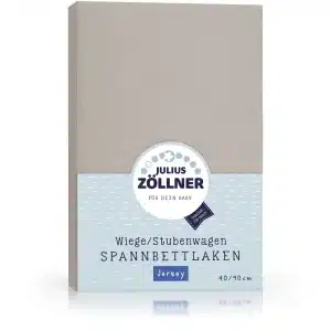 Zöllner Jersey Spannbetttuch Wiege/Stubenwagen 90/40 - taupe